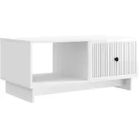 vidaXL Salontafel, hoogglans wit, 90 x 50 x 40 cm, houtvezel