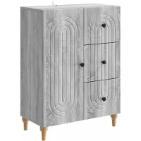 vidaXL Dressoir met lade Grijs sonoma 66 x 34,5 x 90 cm Bewerkt hout