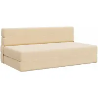 vidaXL Vouwbare Sofa Bed Crèmekleurig 152 x 86,5 x 60 cm Stof