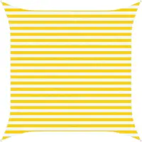 vidaXL Zonneschaduw 3 x 3 m 100% Polyester Oxford Vierkant Geel en Wit