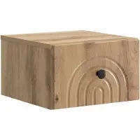 vidaXL Muurbevestigde Nachttafel Artisanaal eiken 33 x 34,5 x 20 cm