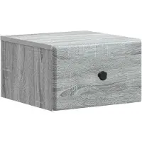 vidaXL Muurbevestigde Nachttafel Grijs sonoma 34,5 x 33 x 20 cm