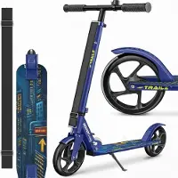 RE:SPORT Citystep voor Kinderen & Volwassenen - Kinderstep - Step met Grote Wielen 200mm - Inklapbaar & Verstelbaar - Tot 100kg - Inclusief Bel & Draagriem - Kickscooter