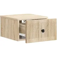 vidaXL Muurbevestigde Nachttafel Sonoma Eiken 33 x 34,5 x 20 cm