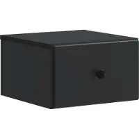 vidaXL Muurbevestigde Nachttafel Zwart 34,5 x 33 x 20 cm Bewerkt hout