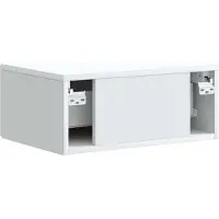 vidaXL Muurbevestigde Nachttafel 2 st Wit 49 x 34,5 x 20 cm