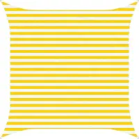 vidaXL Zonneschaduw 3 x 3 m 100% Polyester Oxford Vierkant Geel en Wit