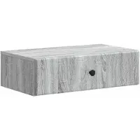 vidaXL Wandgemonteerde Zijtafel Grijs sonoma 59 x 34,5 x 17 cm