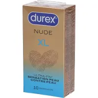 Durex Condooms - Sensual XL (=Nude XL) - 30 Stuks (3x 10 Stuks) - Huid op Huid Gevoel - Discreet Verzonden