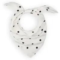 Catwalk junkie Dames Sjaals Dotted Scarf - Wit - Maat ONESIZE