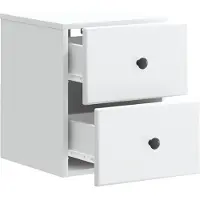 vidaXL - Muurbevestigde - Nachttafel - 2 - st - Wit - 34,5 - x - 33 - x - 40 - cm