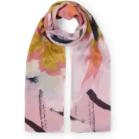 Tom Tailor Sjaal geel / rosa / oudroze / zwart / wit