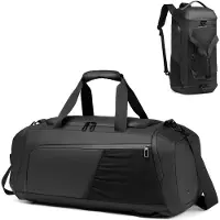 Unyqoos 3-in-1 sport- en reistas, 40 liter, waterdicht en scheurvast, uniseks, met schoenencompartiment, natcompartiment en laptopvak, 55 x 26 x 26 cm, gecoat materiaal