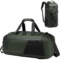 Unyqoos Sport- en reistas 40 liter – 3-in-1 rugzak/schoudertas/handtas, verborgen schouderbanden, geventileerd schoenvak, natvak, water- en winddicht, polyester voering