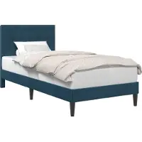 vidaXL Bedframe met hoofdeinde Blauw 80 x 200 cm Fluweel