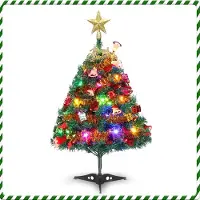 Unyqoos Kunstkerstboom van 60 cm met LED-verlichting en decoraties voor tafel