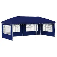 vidaXL Pop-up Feesttent 574 x 289 x 245 cm Blauw