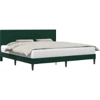 vidaXL Bedframe met hoofdeinde Donkergroen 200 x 200 cm Fluweel