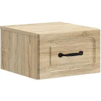 vidaXL Muurbevestigde Nachttafel Sonoma Eiken 34,5 x 33 x 20 cm
