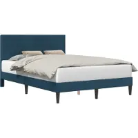 vidaXL Bedframe met hoofdeinde Blauw 120 x 190 cm Fluweel