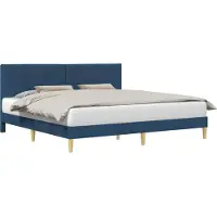 vidaXL Bedframe met hoofdeinde Blauw 180 x 200 cm Stof