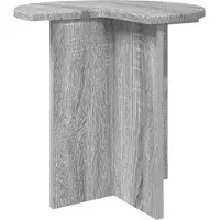 vidaXL Bijzettafel 2 pcs Grijs sonoma Ø 39 x 38 cm Bewerkt hout