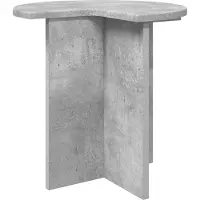 vidaXL Bijzettafel met opslag Betongrijs Ø 39 x 38 cm Bewerkt hout