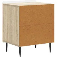 vidaXL - Nachtkastje - Sonoma - Eiken - 43 - x - 34,5 - x - 52 - cm - Bewerkt - hout