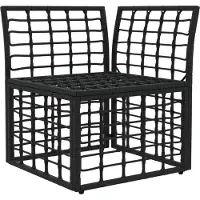 vidaXL Modulaire buitenhoekbank, zwart, polyrotan