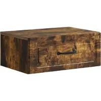vidaXL Muurbevestigde Nachttafel 2 st Gerookt eiken 49 x 34,5 x 20 cm