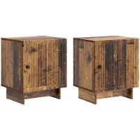vidaXL Nachtkastje 2 st Oud hout 43 x 34,5 x 50 cm Bewerkt hout