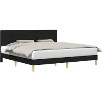 vidaXL Bedframe met hoofdeinde Zwart 180 x 200 cm Stof