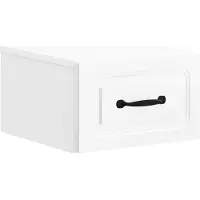 vidaXL - Muurbevestigde - Nachttafel - 2 - st - Hoogglans - Wit - 34,5 - x - 33 - x - 20 - cm