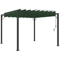 vidaXL Gazebo met louvrezend dak 3 x 3 x 2,14 m Groen