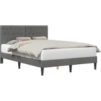 vidaXL Bedframe met hoofdeinde Donkergrijs 120 x 200 cm Fluweel