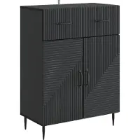 vidaXL Dressoir, zwart, 66 x 34,5 x 89,5 cm, houtvezel