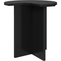 vidaXL Bijzettafel 2 st Zwart eiken Ø 39 x 38 cm Bewerkt hout