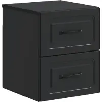 vidaXL Muurbevestigde Nachttafel 2 st Zwart 34,5 x 33 x 40 cm