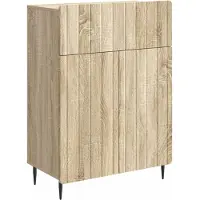 vidaXL Dressoir Sonoma Eiken 66 x 34,5 x 92 cm Bewerkt hout