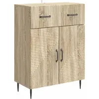 vidaXL Dressoir Sonoma Eiken 66 x 34,5 x 89,5 cm Bewerkt hout