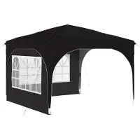 vidaXL Pop-up Feesttent 290 x 290 x 245 cm Zwart