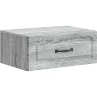 vidaXL Muurbevestigde Nachttafel Grijs sonoma 49 x 34,5 x 20 cm