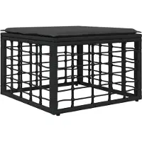 vidaXL Buitenbankset zwart, polyester