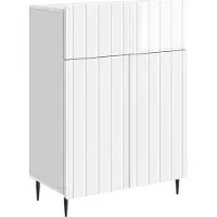 vidaXL Dressoir Hoogglans Wit 66 x 34,5 x 92 cm Bewerkt hout