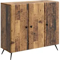 vidaXL Dressoir Oud hout 89 x 34,5 x 80 cm Bewerkt hout