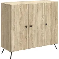 vidaXL Dressoir Sonoma Eiken 89 x 34,5 x 80 cm Bewerkt hout