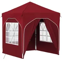 vidaXL Opklapbare partytent, 192 x 192 x 245 cm, bordeauxrood