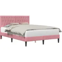 vidaXL Bedframe met hoofdeinde Roze 120 x 190 cm Fluweel