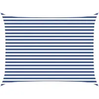 vidaXL Zonneschaduw Blauw en Wit 4 × 3 m 100% Polyester Oxford
