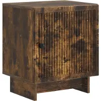 vidaXL Nachtkastje Gerookt eiken 43 x 34,5 x 50 cm Bewerkt hout